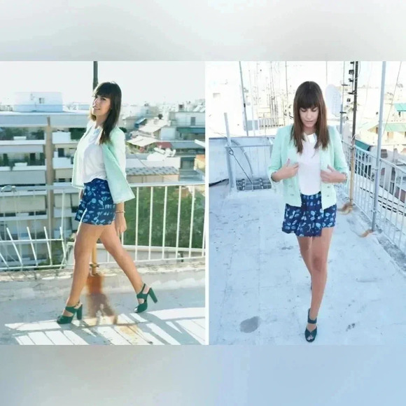 Zara basic blue tie dye skort size XS - Picture 2 of 9